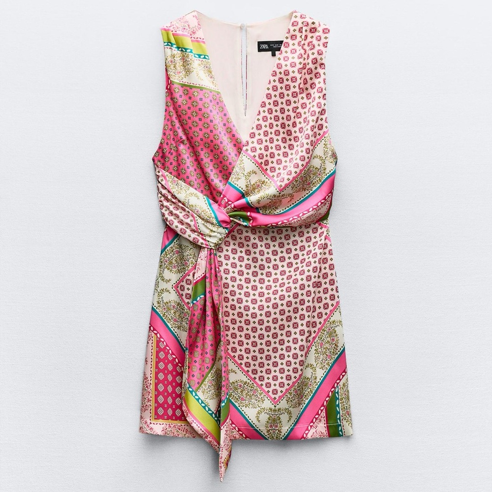 ZARA Patchwork Print Dress